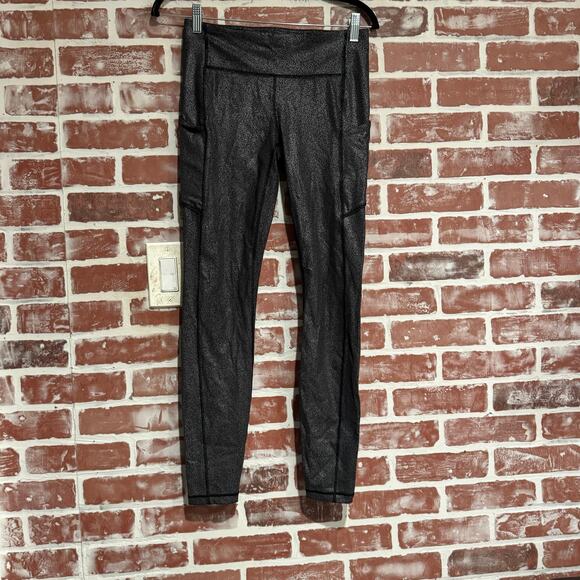 Lululemon Fast and Free High-Rise Tight 25” Reflective Speckle Black Size 6 EUC - Picture 1 of 9